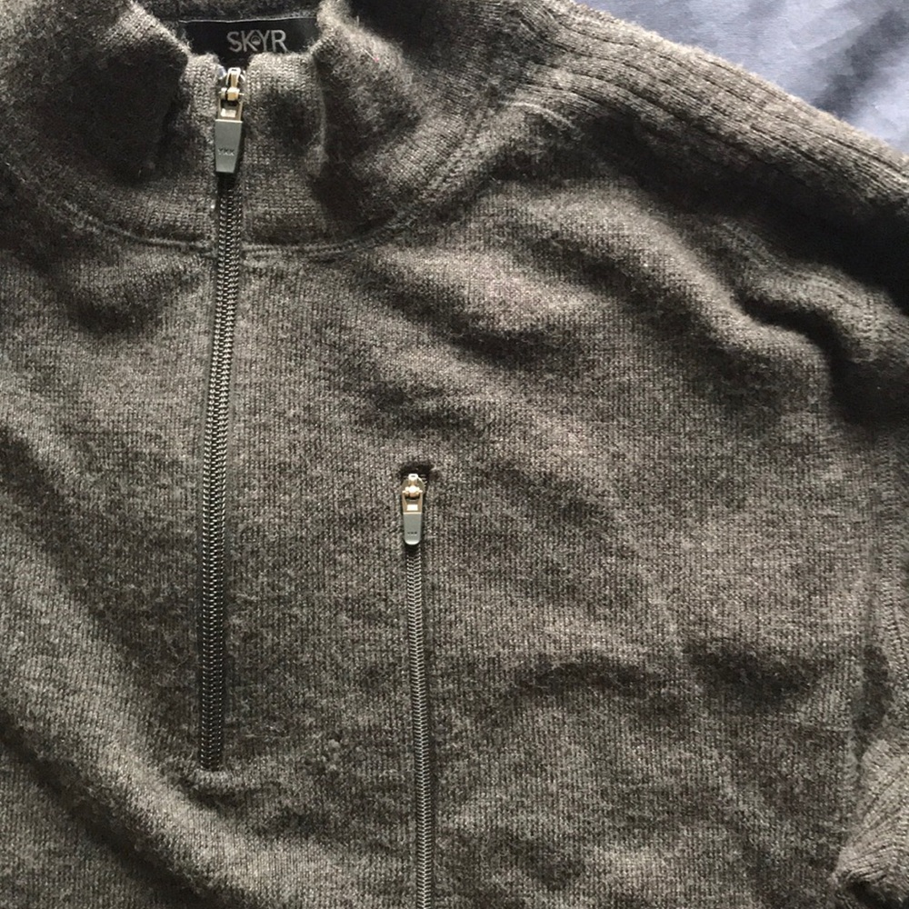Grey Zipped Pullover - Picture 2 of 4
